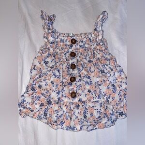 By Tahari Kids Floral Buttoned Summer Top